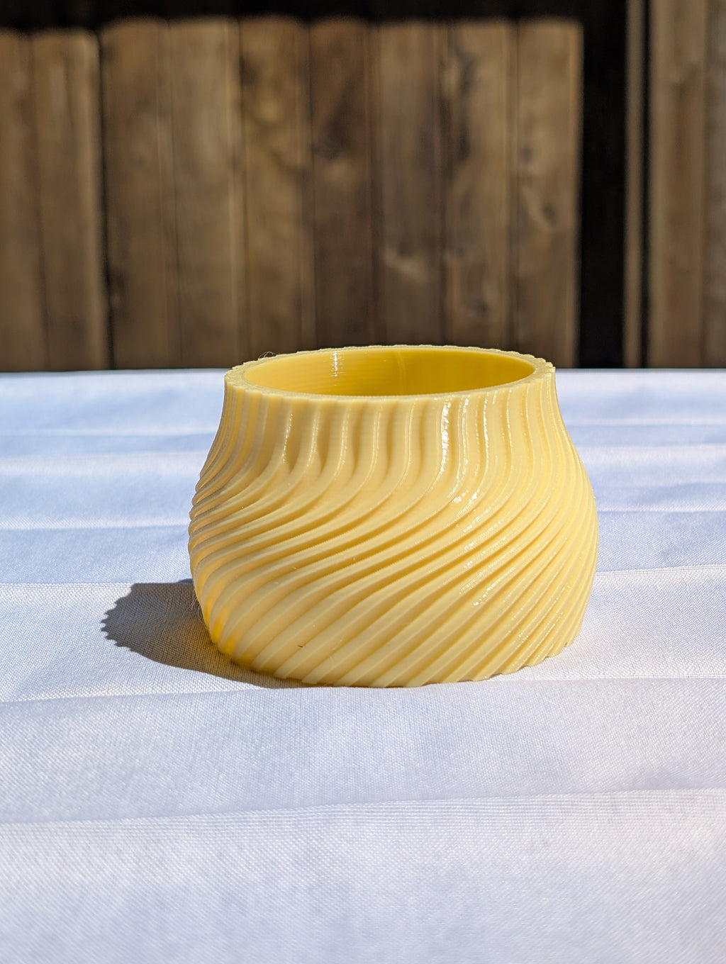Small Striped Twisted Pot