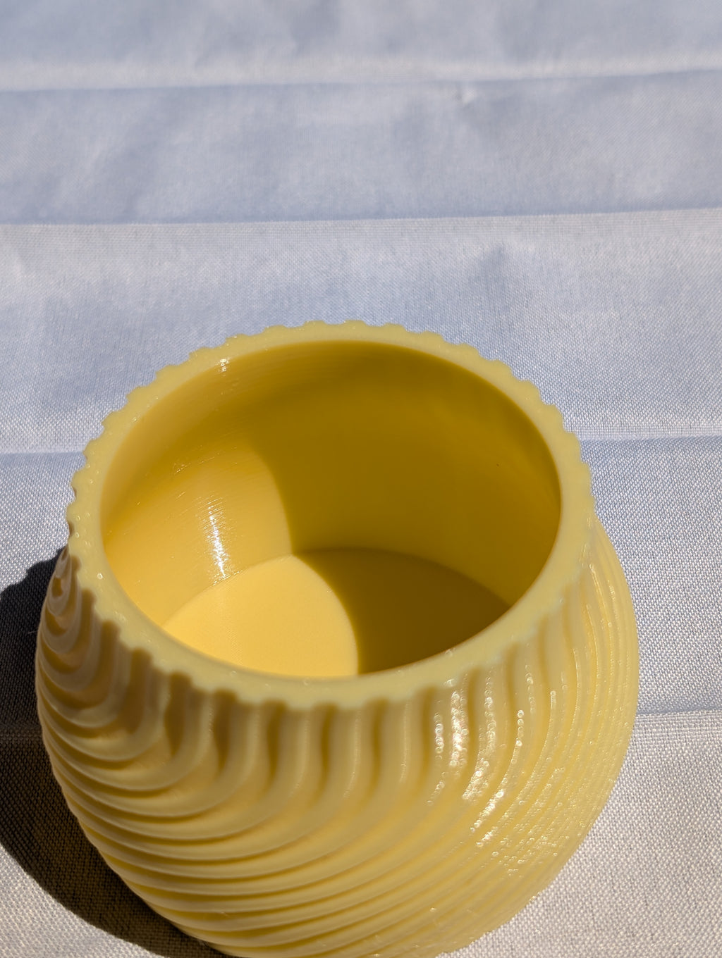 Small Striped Twisted Pot