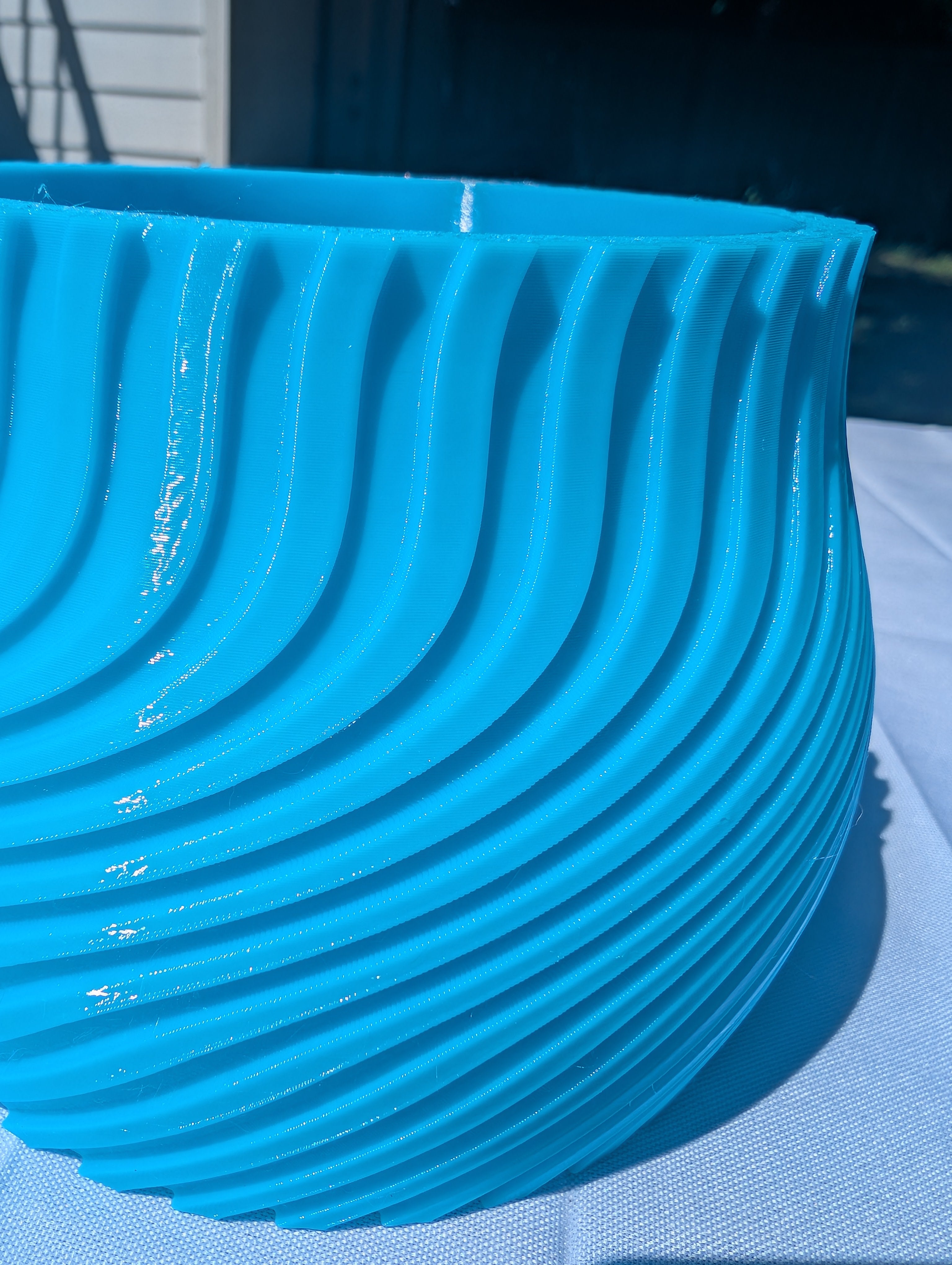 Medium Striped Twisted Pot