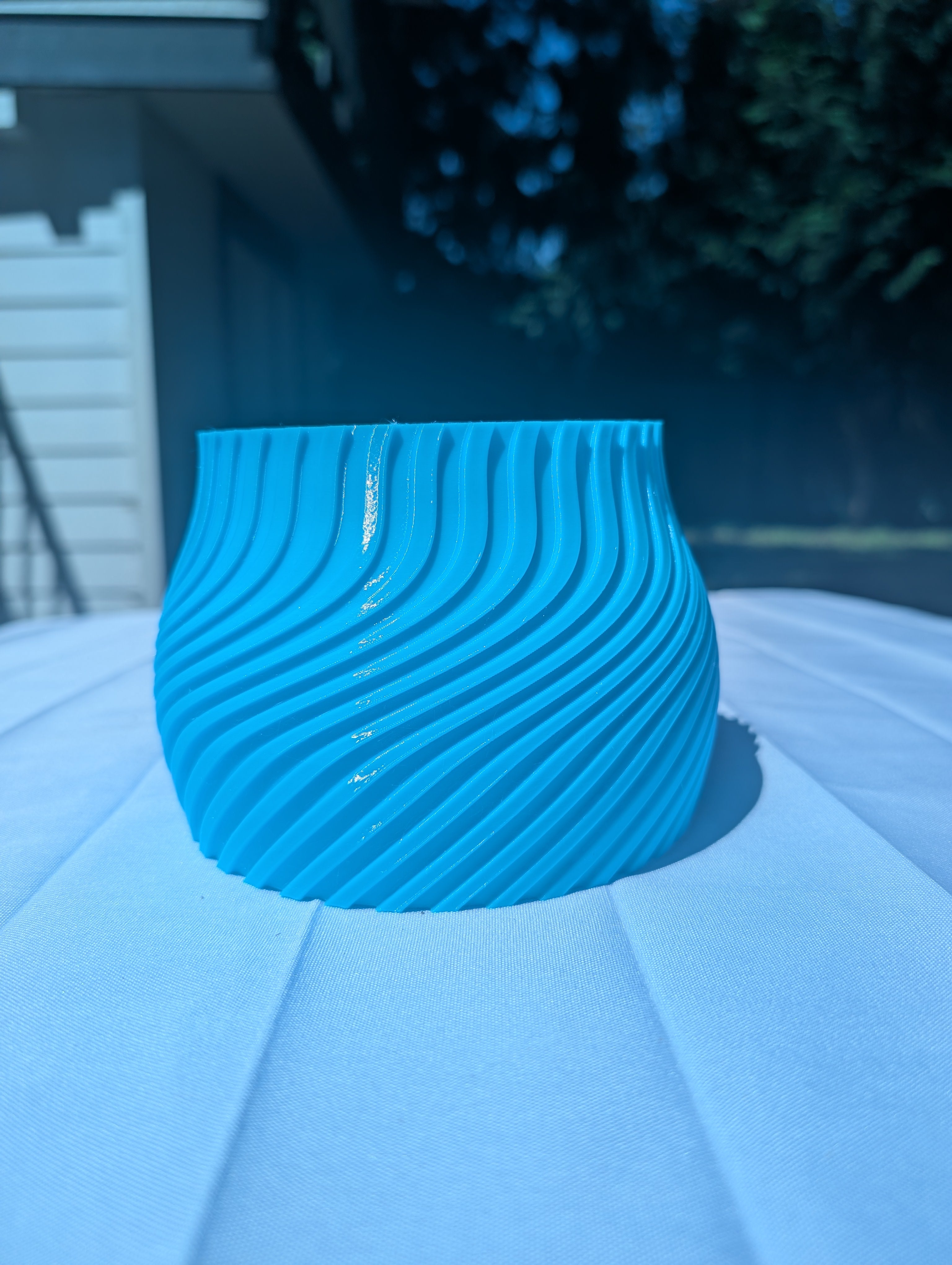 Medium Striped Twisted Pot