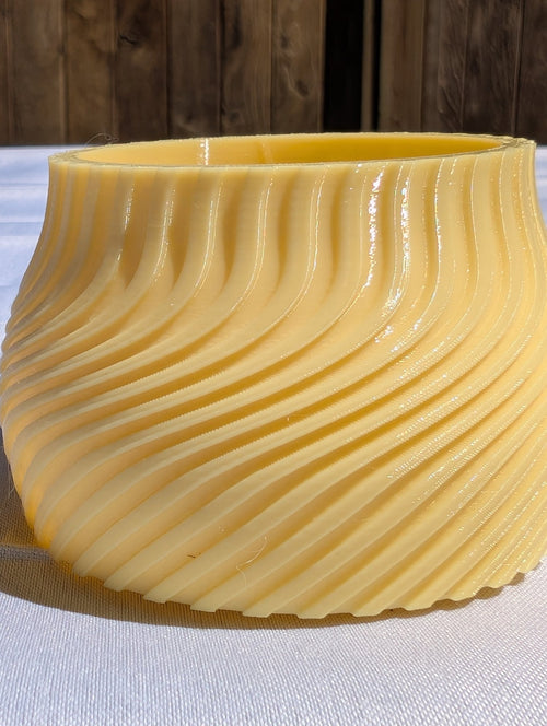 Small Striped Twisted Plant Pot - A&V Plants 3D Printing